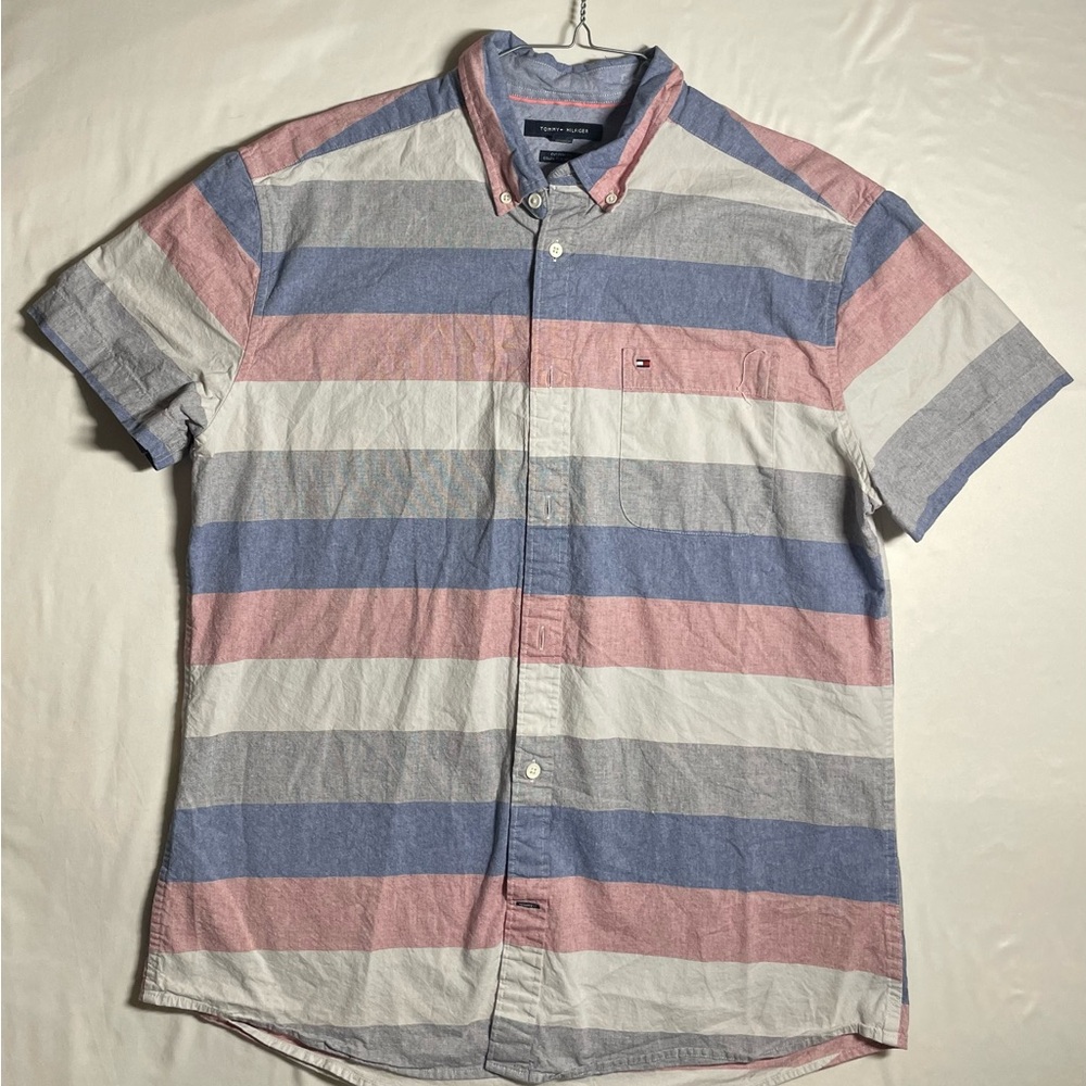 Tommy Hilfiger Multicolor Men's XL Coupe Sur Mesure Button-Up